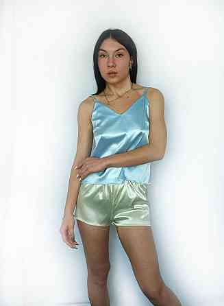 Піжама жіноча атласна Жовто-блакитний XL Харків