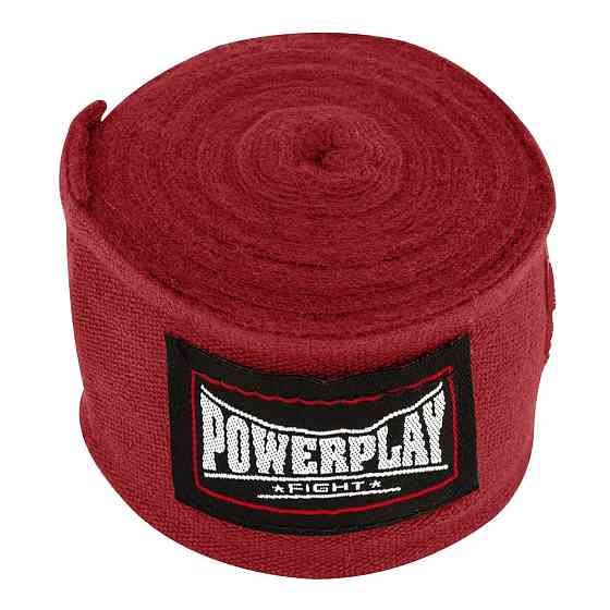 Бинти для боксу PowerPlay 3047 Червоні Lycra (спандекс) (4м) Каменское