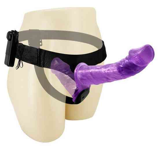Страпон з вібрацією з 2-ма вібромоторами ULTRA PASSIONATE HARNESS STRAP-ON, BW-022060-1 Sex Aura Київ