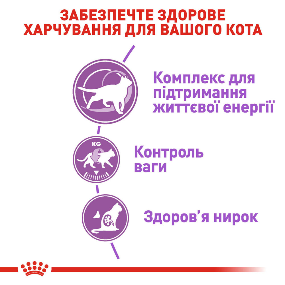 Корм для дорослих стерилізованих котів ROYAL CANIN STERILISED 7+ (віком від 7 років) 10 кг Київ - фото 4
