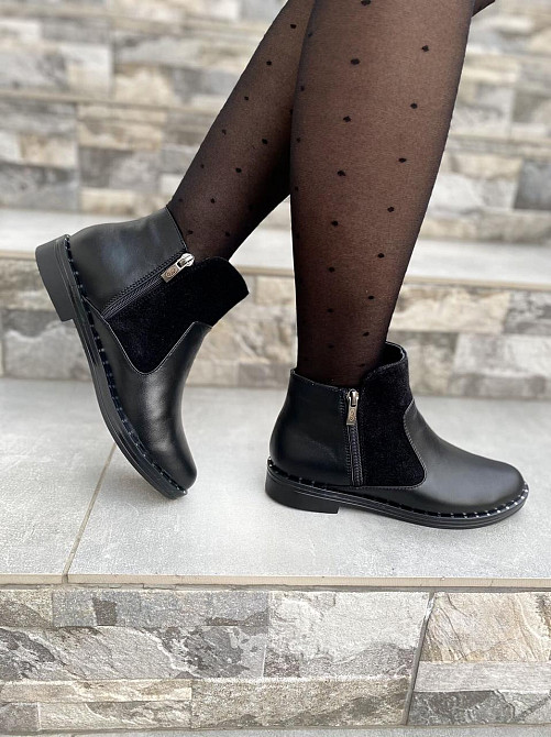 Жіночі черевики Odzi чорні натуральна шкіра висота 9см 36р.(2056) Коломыя - изображение 6