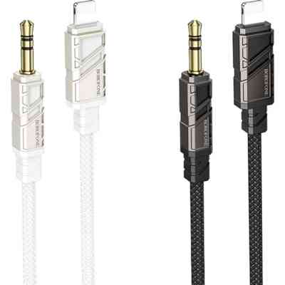 Кабель мультимедийный Lightning to 3.5mm M 1.0m BL22 black BOROFONE (6941991117749) Винница