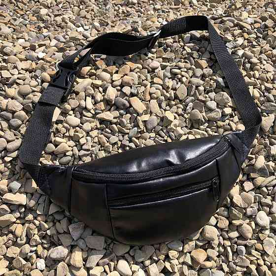 Бананка мужская поясная бананка, Кожаная сумка на грудь Удобная сумка-бананка для путешествий ZF-66 Ивано-Франковск
