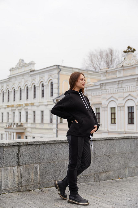 Теплі штани для вагітних Alesund S (42) Lullababe Чорний Київ - фото 2
