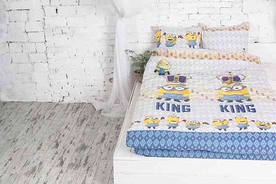 Ecotton Комплект постільної білизни Ecotton Minions полуторний 150х215 см Міньйони King білий д Коломия