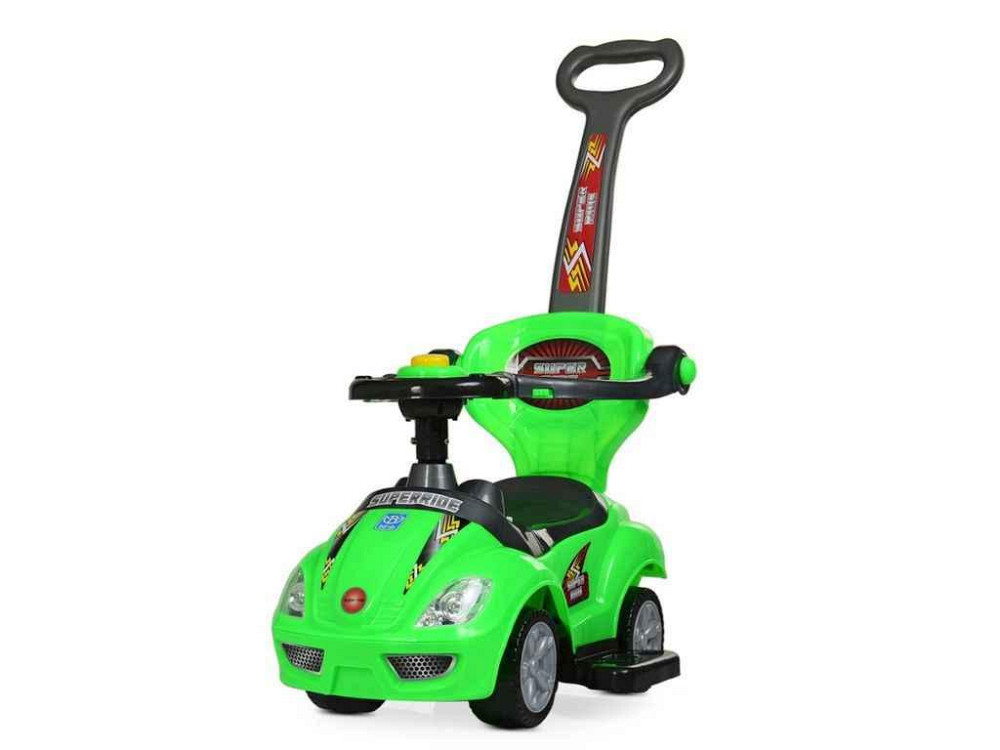 Каталка-толокар зеленый родительская ручка M 4205-5 ТМ METR Киев - изображение 1