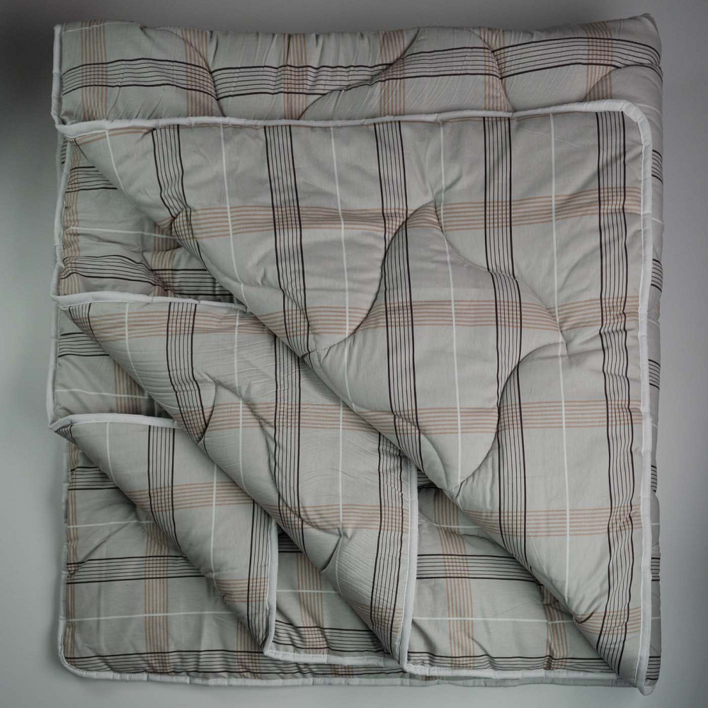 Ковдра конопляна зимова Сатин Персиваль YouStar євро 200х210 см (Світло-сірий) Суми - фото 6