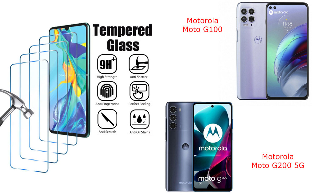 Захисне скло ArmorGlass для Motorola Moto G100, Moto G200 5G – стійке до подряпин та ударів Київ - фото 1