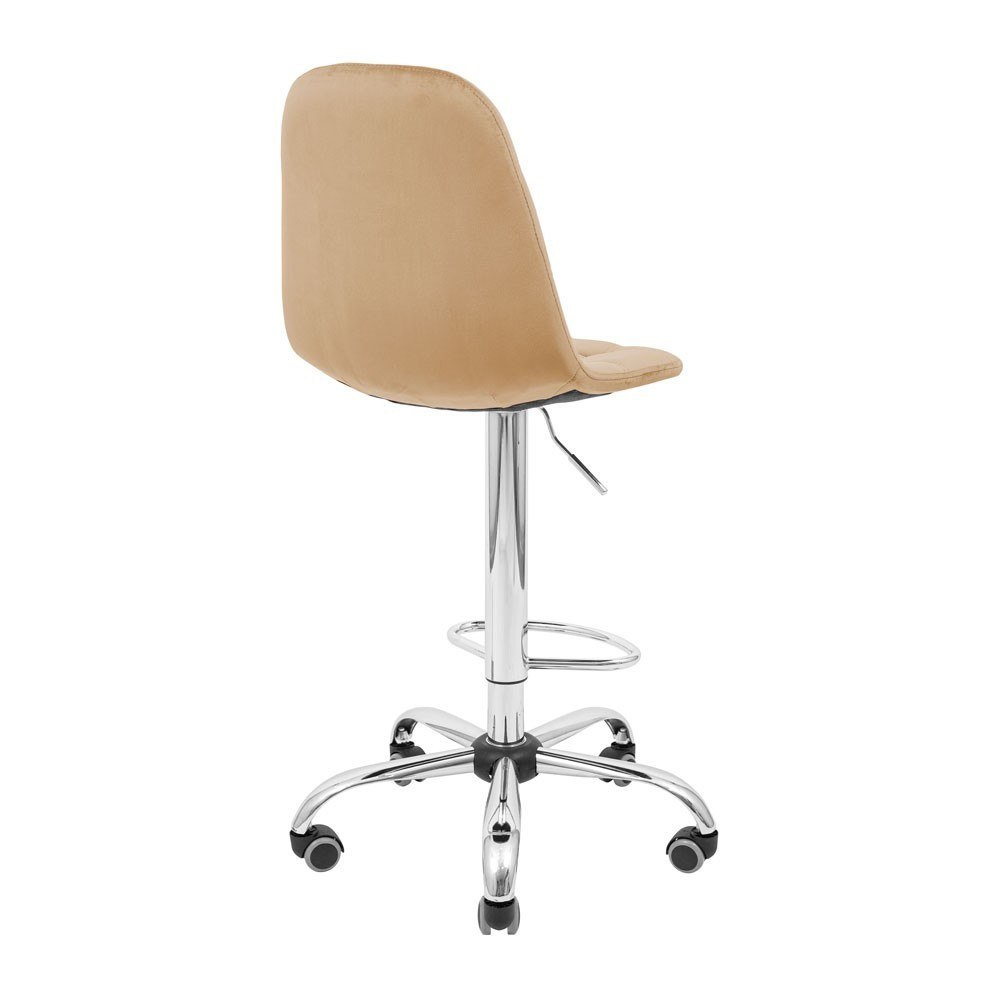 Стілець крісло барний м'який SplitDesign U Jasmine 24 Piastra Хром DL Roll Бежевий Київ - фото 4