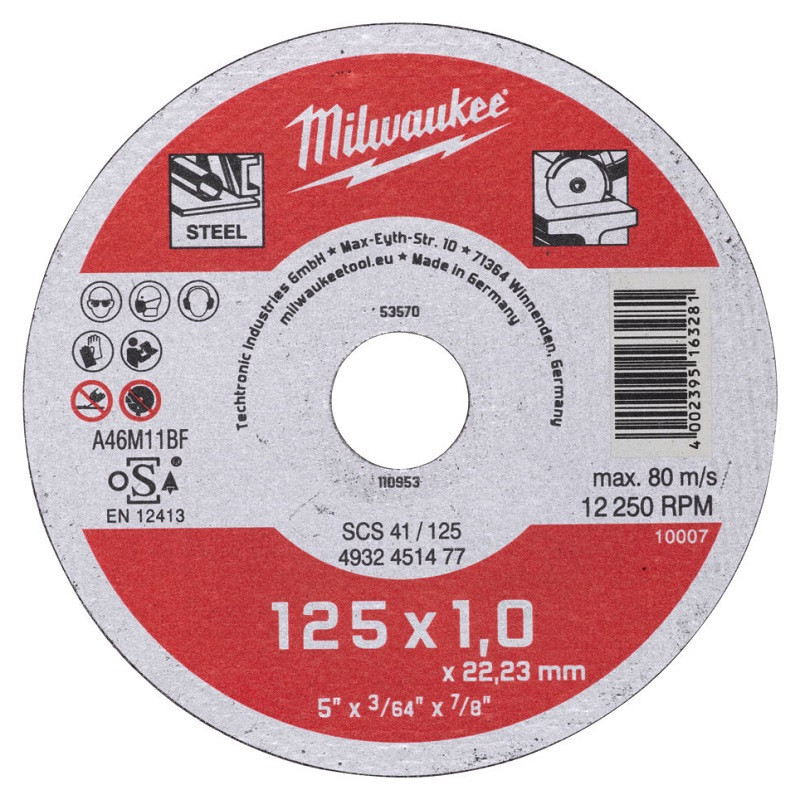 Диск відрізний по металу MILWAUKEE, SCS 41/125х1, діаметр 125 мм Одесса - изображение 1