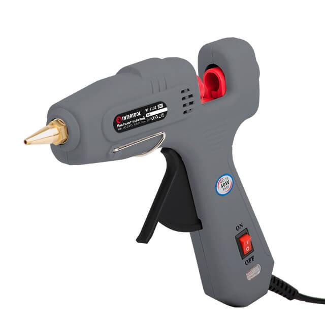 Пістолет клейовий 40(120) Вт, 195-210°C, під стрижні 10,8-11,5 мм, 10-16,5 г/хв INTERTOOL RT-1102 Київ - фото 7