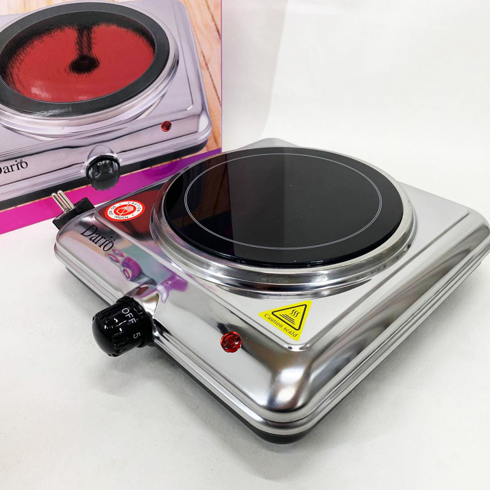 Бытовая переносная электроплита DARIO DHP121S 1200 Вт, Настольная электроплита удобная RH-54 Львов - изображение 4