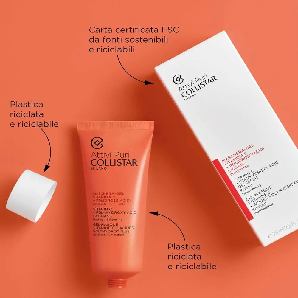 Маска-гель для лица Collistar Attivi Puri Vitamin C+ Polyhydroxy Acid Gel-Mask 75ml Славянск - изображение 3