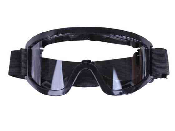 Мотоокуляри (скло однотонне прозоре) акрил тактичні чорні Мукачево