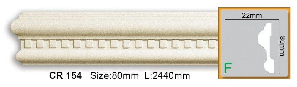 Молдинг полиуретановый с орнаментом Gaudi Decor CR 154 Flexi Днепр - изображение 2