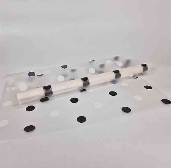 Плівка флориста матова для квітів (57) (h600) Горох Великий No 2 Чорні (1 шт.) Харків