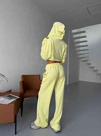 Жіночий велюровий костюм двійка: худі на блискавці і штани Одеса