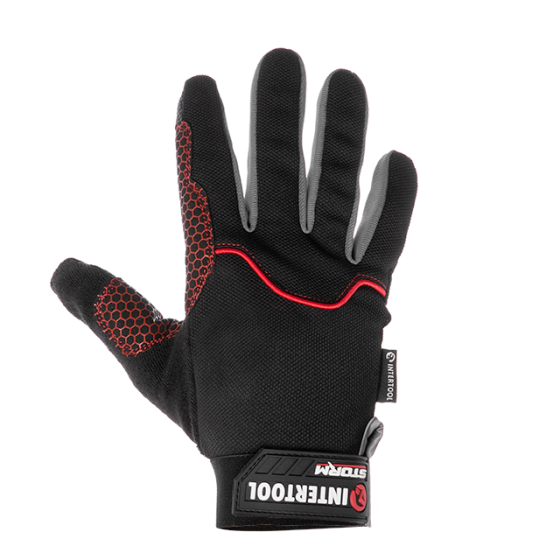 Перчатка из спандекса дышащий материал, антискользящее покрытие ладони, усиление на большом и указательном пальцах, 10