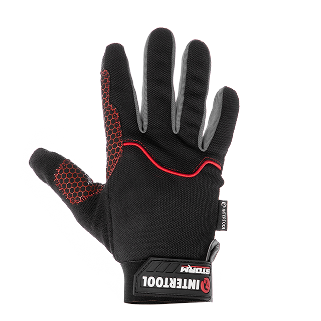 Перчатка из спандекса дышащий материал, антискользящее покрытие ладони, усиление на большом и указательном пальцах, 10