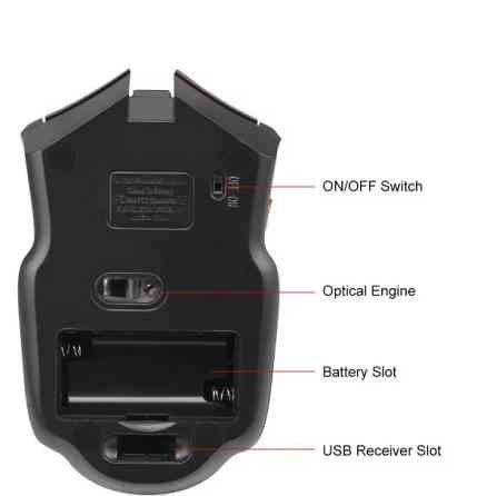 Комп'ютерна бездротова мишка Wireless Bluetooth Mouse 1600 DPI  Сіра Запоріжжя