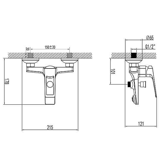 Corso Смеситель BOLSENA Ø35 для ванны литой CORSO CB-1C137C (9614200) Коломыя