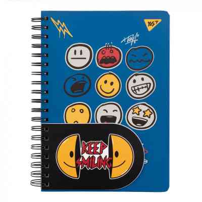 Блокнот Yes 2 в 1 В5 В7 80 арк 20 арк подвійна спіраль Melt Smile клітинка (151842) Вінниця