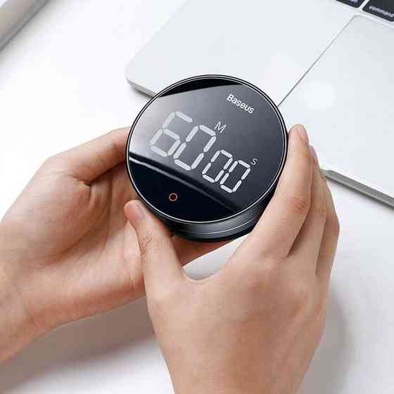 Таймер Baseus Heyo Rotation Countdown Timer Pro FMDS000013 (Темно-сірий) Миколаїв