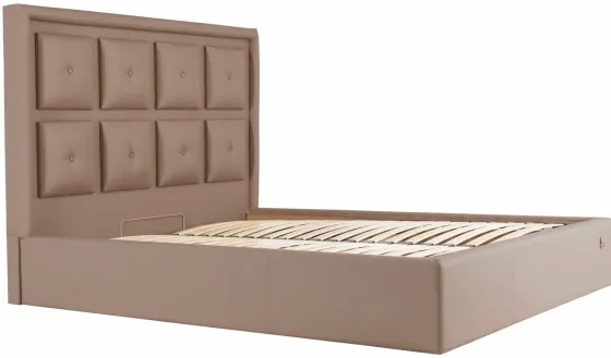 Кровать Двуспальная Windsor Comfort 160 х 190 см Fly 2213 С подъемным механизмом и нишей для белья Светло-коричневый Киев