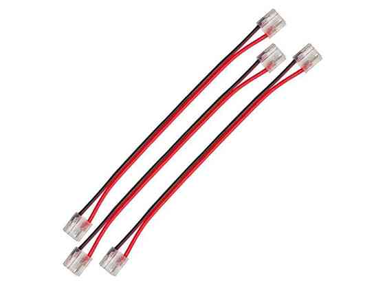 Коннектор угловой для LED ленты COB 8мм IP20, 0-36V, 5A, провод 15см набор 3шт ТМ EUROLAMP Киев