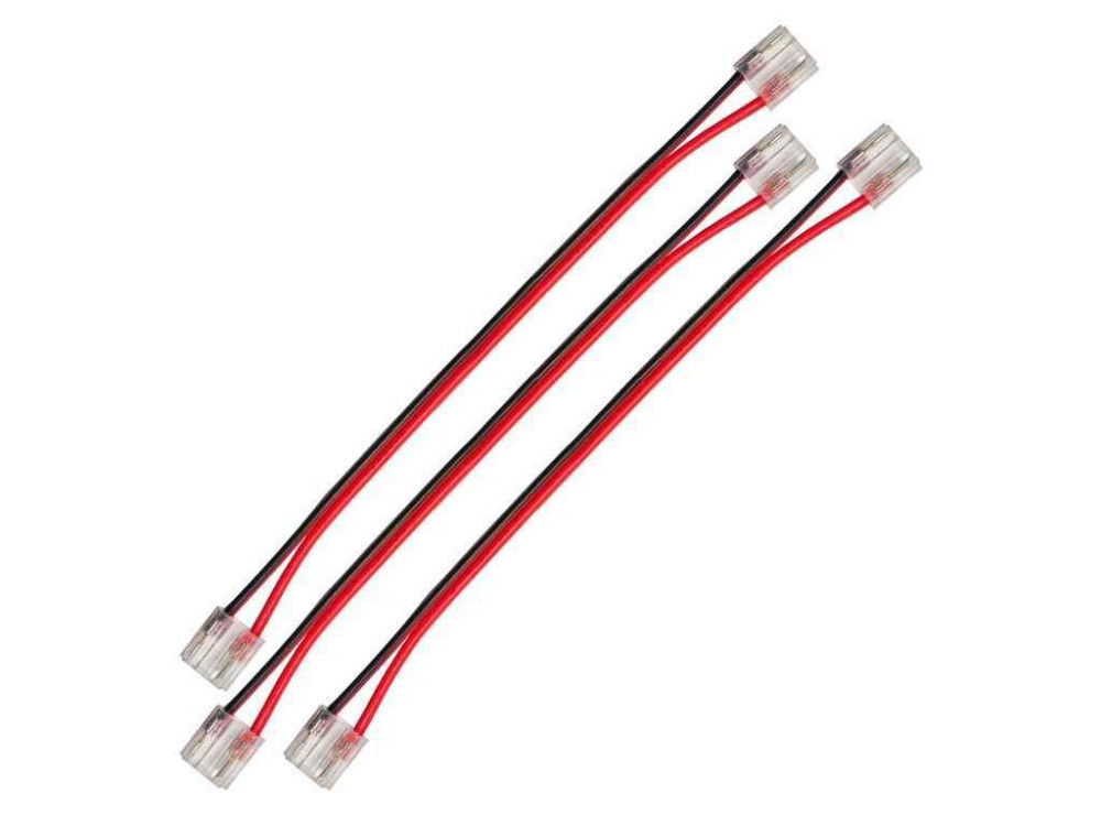 Коннектор угловой для LED ленты COB 8мм IP20, 0-36V, 5A, провод 15см набор 3шт ТМ EUROLAMP Киев - изображение 1