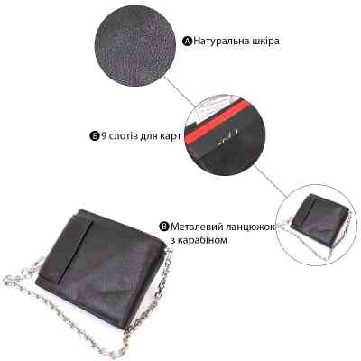 Портмоне Vintage Чорне (20424) Вінниця
