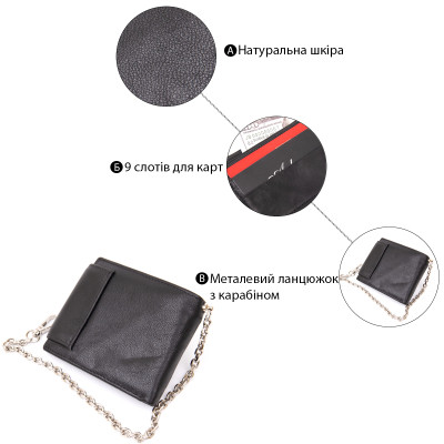 Портмоне Vintage Чорне (20424) Вінниця - фото 4