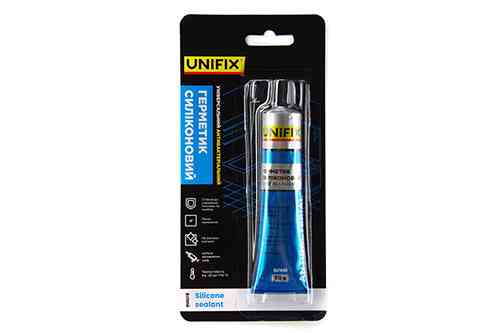 Герметик силиконовый антибактериальный (белый) тюбик 50мл UNIFIX Ровно