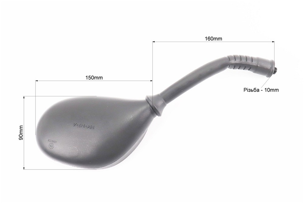 Дзеркала к-кт DIO- чорні "краплі", м10 "довга ніжка в чохлі гумовому" Київ - фото 2