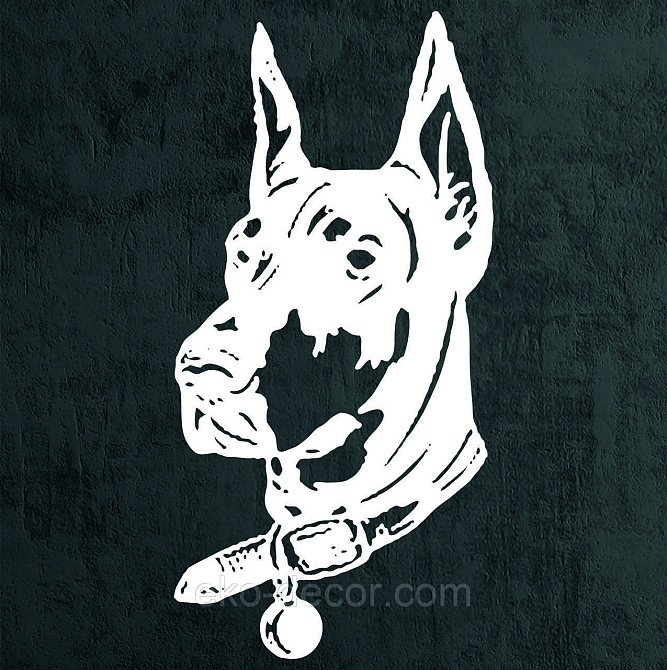 Декоративное настенное Панно «Доберман», Декор на стену 50*24 см, Белый Киев - изображение 7