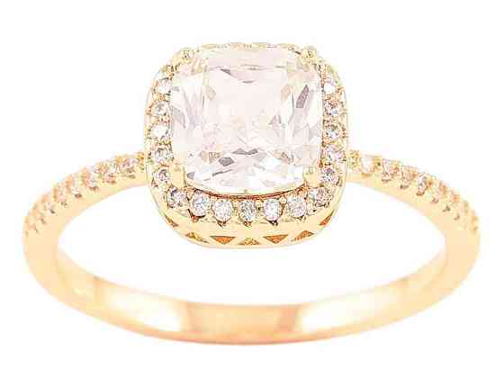 Каблочка Позолота 18K «Фианит в обрамлении циркония» (258690) р.19 ТМ XUPING Киев