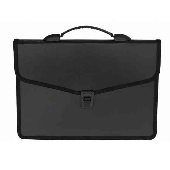 Папка - портфель Buromax 3 compartments, with a lock, black (BM.3734-01) Вінниця