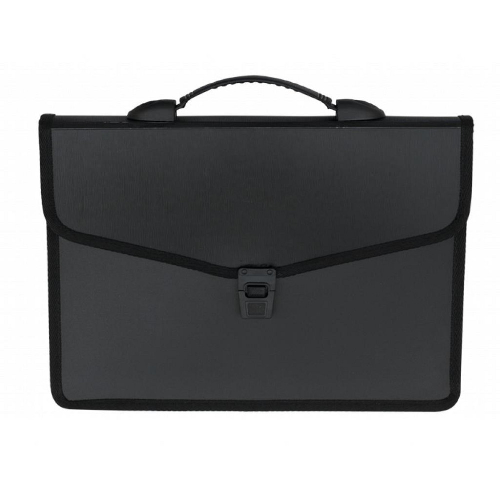 Папка - портфель Buromax 3 compartments, with a lock, black (BM.3734-01) Вінниця - фото 1