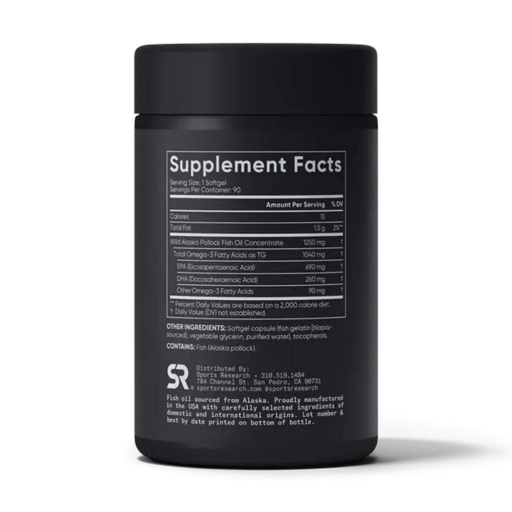 Омега 3 Риб'ячий жир Sports Research Omega-3 Fish Oil 1250mg 30 капс Київ - фото 2