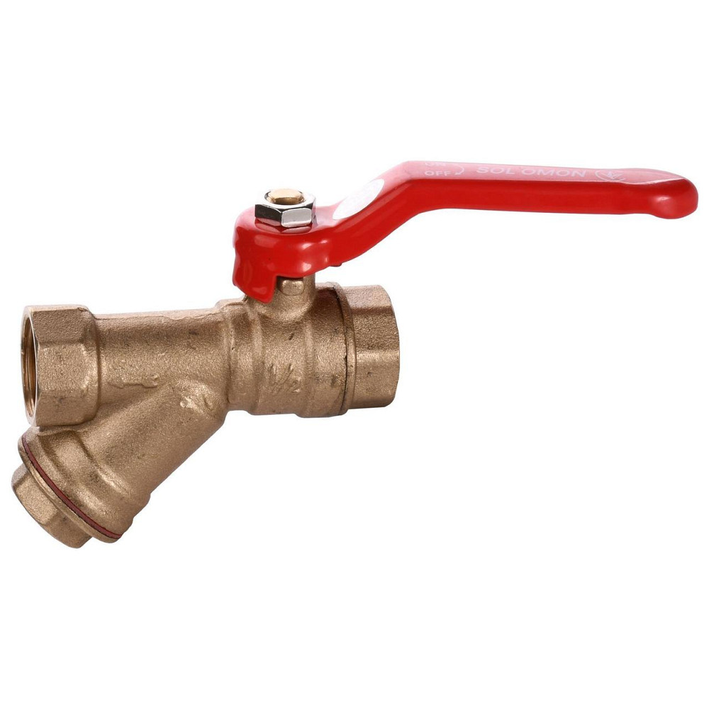 Кран шаровый с фильтром для водомера SOLOMON 1/2″ 8031 (000000968) Киев - изображение 1