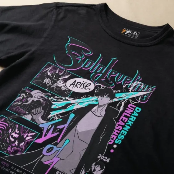 Футболка для підлітка хлопчика з принтом 140olo Leveling 140ung Jin-Woo 3 Розмір 160 Anime10716 Дніпро