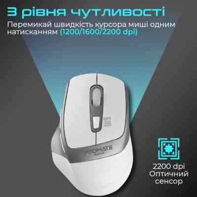 Мишка Promate Samit Wireless White (samit.white) Вінниця