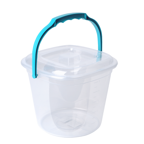 Відро 6л з кришкою пластик прозорий/бірюзовий Smart Алеана Житомир - изображение 1