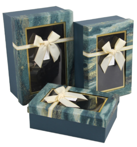 Подарункові коробки UFO 1037K-332 Набір 3 шт TURQUOISE прям. (6990794) Київ - фото 1
