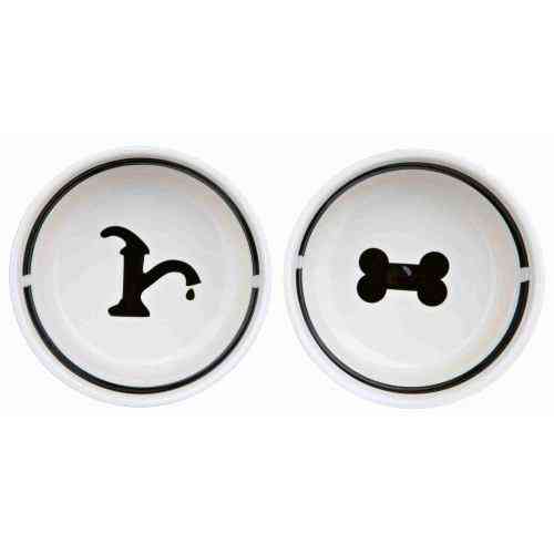 Миски Trixie Eat on Feet для собак, на металлической подставке, керамические, 15 см, 2х600 мл Винница