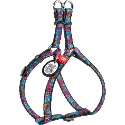 Шлей для собак WAUDOG Nylon с QR паспортом анатомическая "Лето" S (4618) Винница - изображение 1