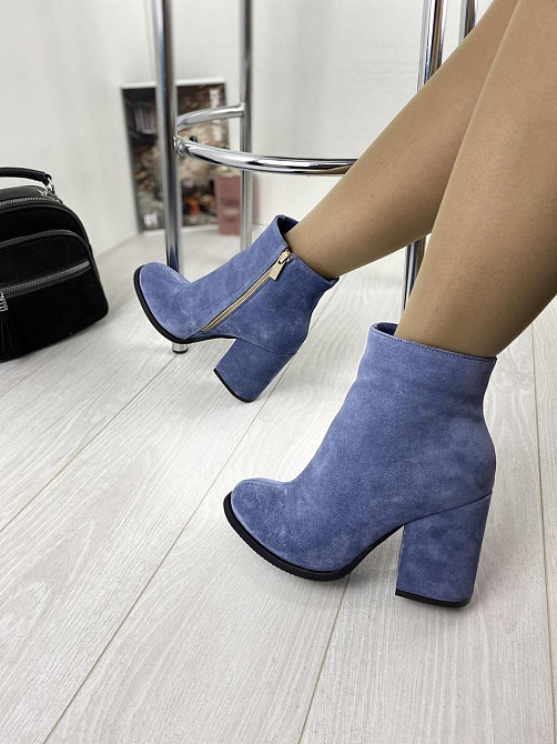 SANTINI Жіночі черевики SANTINI джинсові замша натуральна висота 10см каблук 9.5см 37р. (953652 Коломия - фото 4