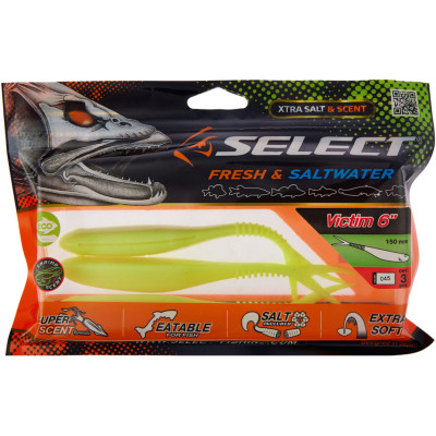 Силикон рыболовный Select Victim V-Tail 6" 045 (3 шт/уп) (1870.74.49) Винница - изображение 2