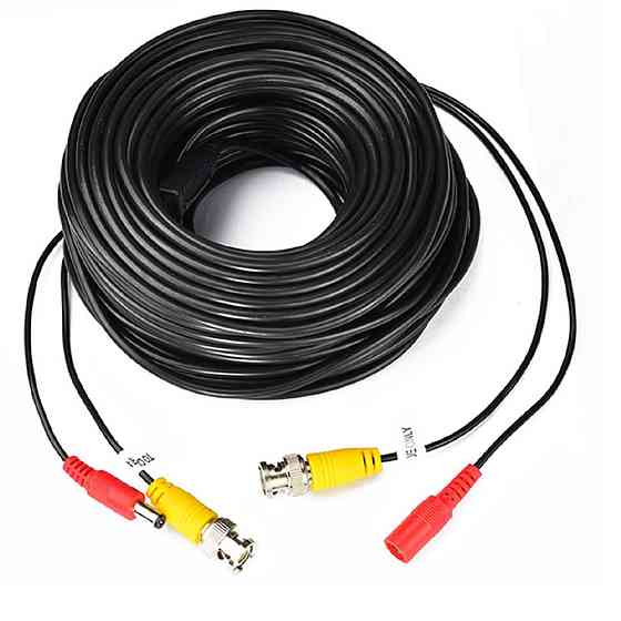 Патчкорд комбінований 50м, BNC-DC / Провід для відеокамер / Провід для камер відеоспостереження Київ