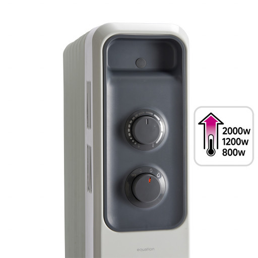 Масляный обогреватель 11 секций 2500 Вт Equation белый Киев - изображение 2